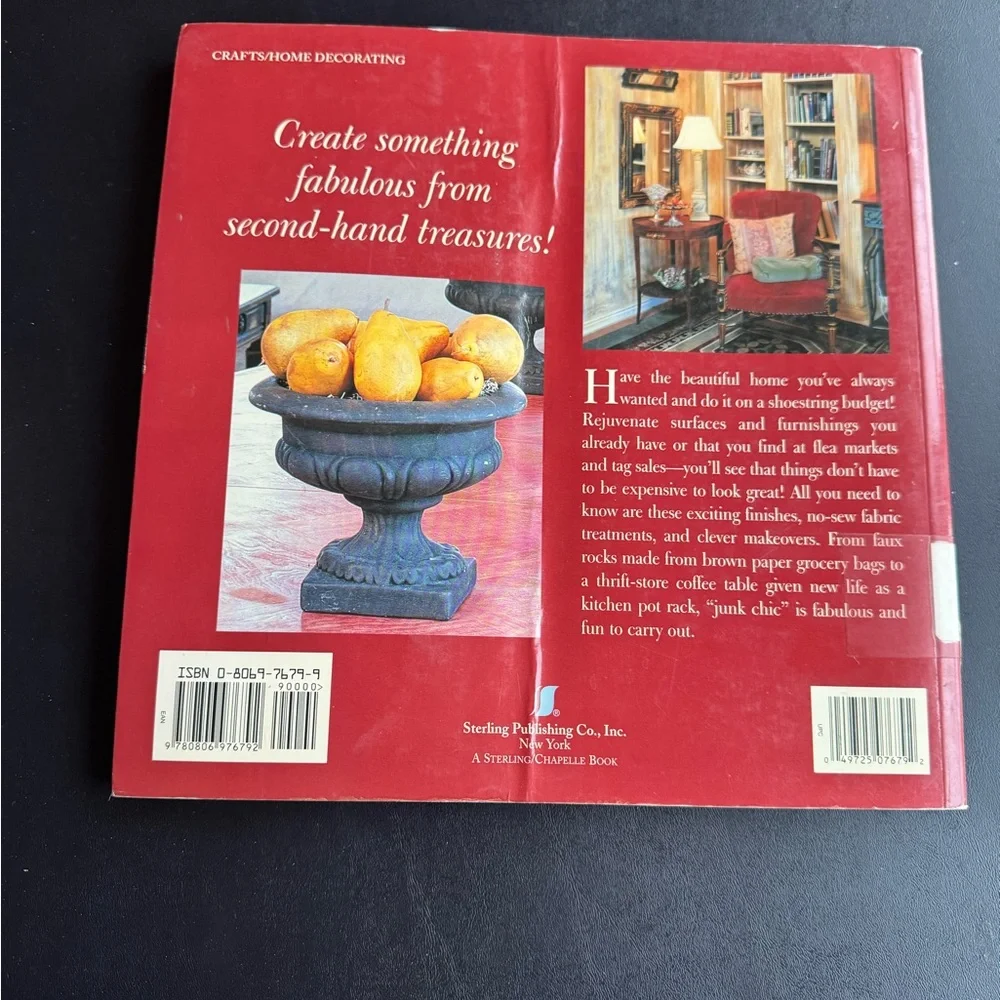 'Junk Chic' Decorative Home Accent Book - Black Cover - Picture 5 of 5